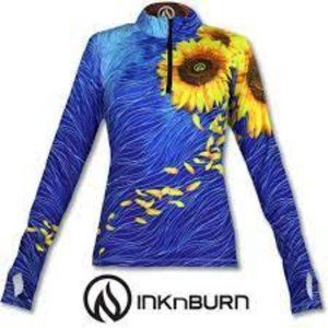 ISO - INKnBURN Small Women's Sunflower 1/4 Zip Pullover